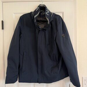 Nautica Navy Blue Classic Hooded Bomber Jacket Size Large NWT